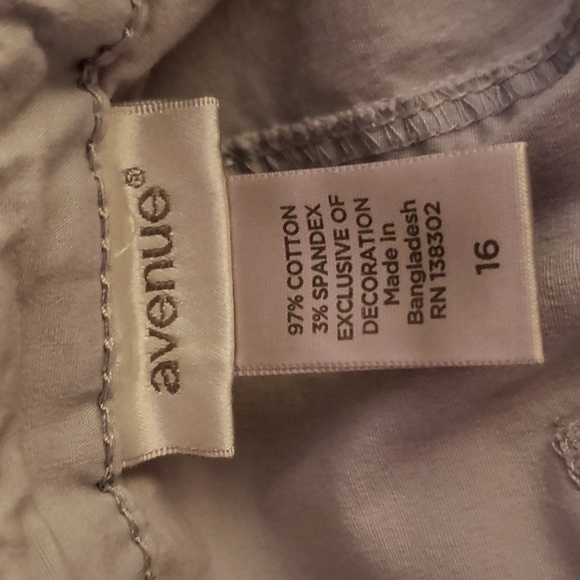 Avenue High Waist Elastic Waistband Drawstring Cinch Legs Gray Cropped Capris 16 - Picture 11 of 16